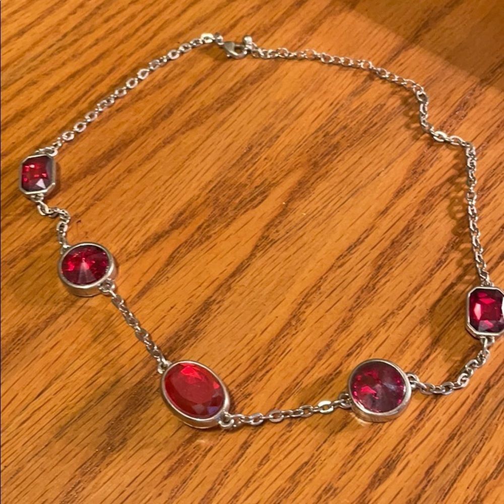 Red rhinestone necklace 
